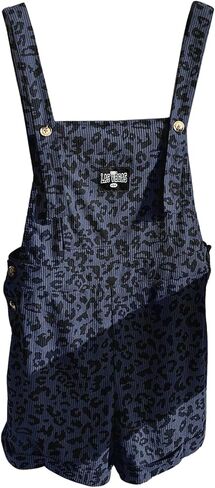 SOLY HUX Women's Corduroy Leopard Rompers Y2k Cheetah Print Sleeveless Short Overalls Jumpsuit in Saudi Arabia