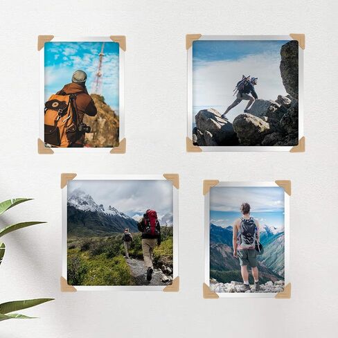 Classicseali 600PCS Scrapbook Picture Corners,Self-Adhesive Photo Corner Stickers, Picture Corners for Scrapbooking, for Photos Albums, DIY Scrapbook Stickers, Memory Books, Diaries, Khaki in Saudi Arabia