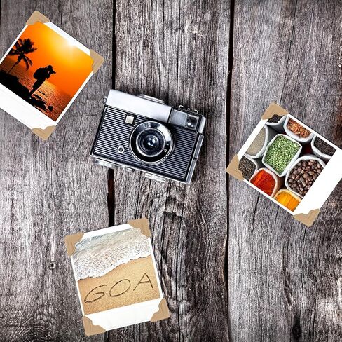 Classicseali 600PCS Scrapbook Picture Corners,Self-Adhesive Photo Corner Stickers, Picture Corners for Scrapbooking, for Photos Albums, DIY Scrapbook Stickers, Memory Books, Diaries, Khaki in Saudi Arabia