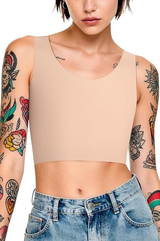 XUJI Transgender FTM Breathable Seamless Half Chest Binder in Saudi Arabia
