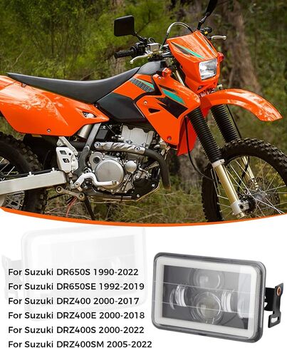 4x6 LED Headlight Kit for Suzuki DR-650 | for Suzuki DRZ400 with Mounting Bracket Hardware Headlight High Brightness High Intensity LED Chips High Beam Low beam Daytime Running Light (Light + Bracket) in Saudi Arabia