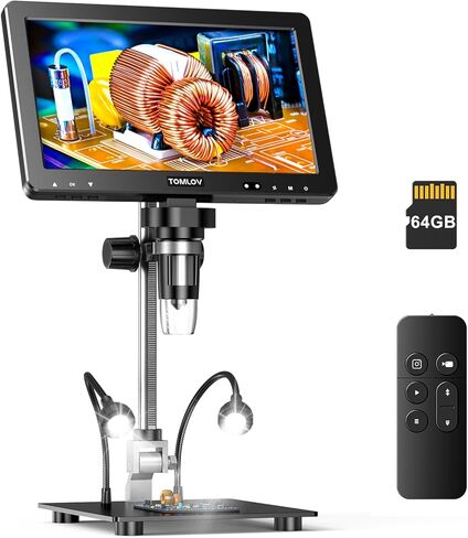 TOMLOV DM4W Coin Microscope with Scale: 4.3" LCD Digital Microscope with Screen+TOMLOV DM9 Max Digital Microscope in Saudi Arabia