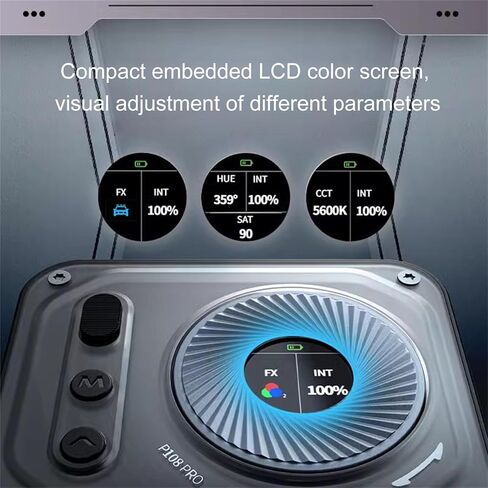 مصباح فيديو LED مدمج، درجة حرارة اللون قابلة للتعديل للاستخدام في الاستوديو في الهواء الطلق، تصميمات متينة، ملحقات إضاءة التصوير الفوتوغرافي in Kuwait