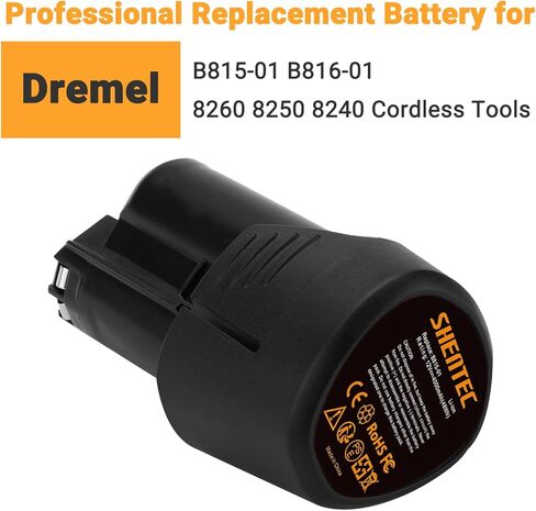 Shentec 4000 مللي أمبير 12 فولت بحد أقصى بديل ليثيوم أيون لبطارية B815-01 B816-01، متوافقة مع أدوات Dremel 8240 8250 8260 اللاسلكية in Saudi Arabia
