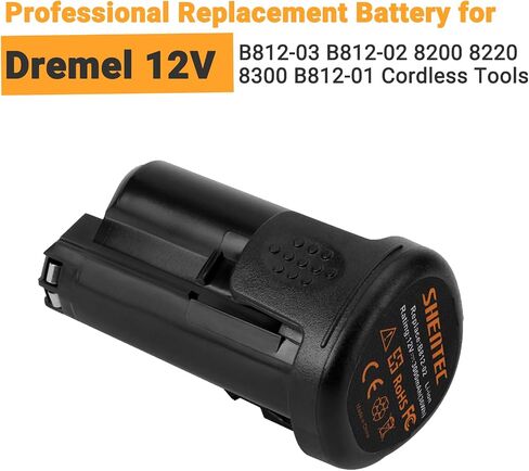 Shentec 4000 مللي أمبير 12 فولت بحد أقصى بديل ليثيوم أيون لبطارية B815-01 B816-01، متوافقة مع أدوات Dremel 8240 8250 8260 اللاسلكية in Saudi Arabia