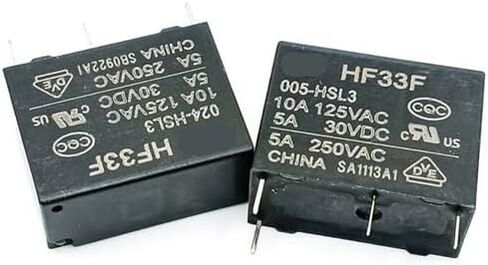 10PCS Relay HF33F-005/012/024-HSL3 Normally Open 4-pin 5A high Sensitivity Type(HF33F-005-HSL3) in Saudi Arabia