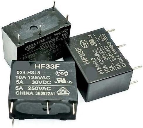10PCS Relay HF33F-005/012/024-HSL3 Normally Open 4-pin 5A high Sensitivity Type(HF33F-005-HSL3) in Saudi Arabia