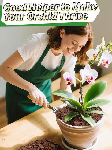 4qt New Zealand Orchid Bark, 1/2-3/4in Sun-Dried Medium Organic Pine Wood Chip Potting Barks, Orchids Mix Plant Compost Mulch for Promoting Root Development in Kuwait