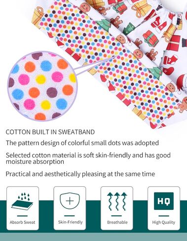 Kousenpu Scrub Caps for Women, Adjustable Women's Surgical Cap with Buttons, Breathable Cute Design for Nurses and Doctors in Kuwait