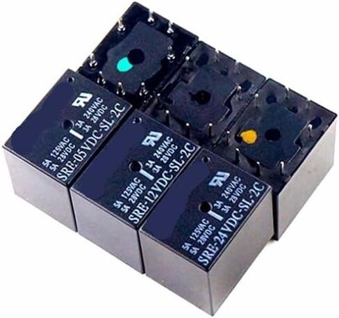 10 قطعة SRE -05 12 24VDC-SL-2C 5V 12V 24V 8-pin 2-Group تحويل 3A240V التتابع (SRE-12VDC-SL-2C) in Saudi Arabia