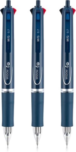 M&G 3 PCS 4-in-1 أقلام نقطة ملونة قابلة للسحب ، نقطة دقيقة 0.7 ملم ، إعادة ملء السعة الكبيرة ، قبضة مضادة للانزلاق ، ألوان محفوفة بالكتابة سلسة ألوان متنوعة للمدرسة والمكتب ، الأزرق in Saudi Arabia