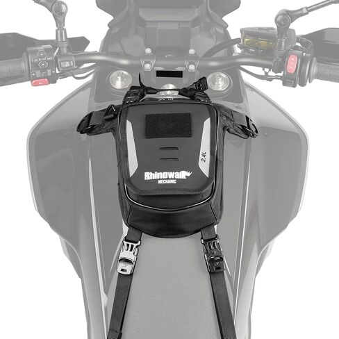 Rhinowalk Magnetic Motorcycle Tank Bag 2.4L Fuel Tank Bag with Phone Pocket Converts to Leg Waist Chest Bag Includes Straps & Rain Cover Universal Motorbike Accessories in Saudi Arabia