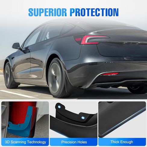 اللوحات الطينية Nilight لـ Tesla Cybertruck 2023 2024 2025 ، لا تتناسب مع حرس الحفر الدقيق إلى الحماية من حراس الرش الشاق ، مجموعة الأمامية والخلفية in Saudi Arabia