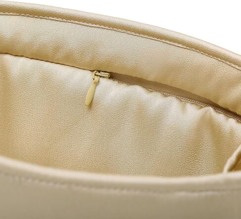 Luxury Silk Purse Organizer for Birkin 35 Silky Smooth Handbag Insert with Hidden Zipper, Lightweight and Supportive Tote Shaper for Elegant Storage (Goldenbrown) in Kuwait