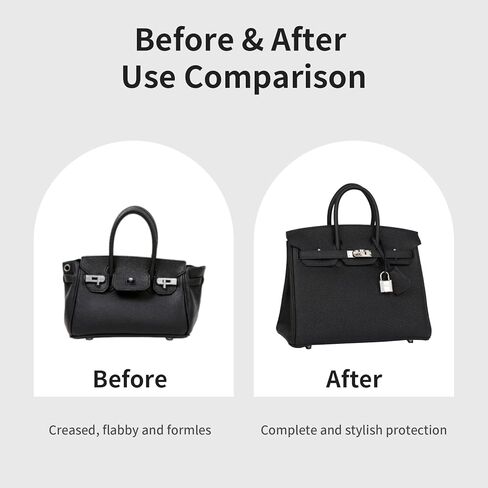 Luxury Silk Purse Organizer for Birkin 35 Silky Smooth Handbag Insert with Hidden Zipper, Lightweight and Supportive Tote Shaper for Elegant Storage (Goldenbrown) in Kuwait