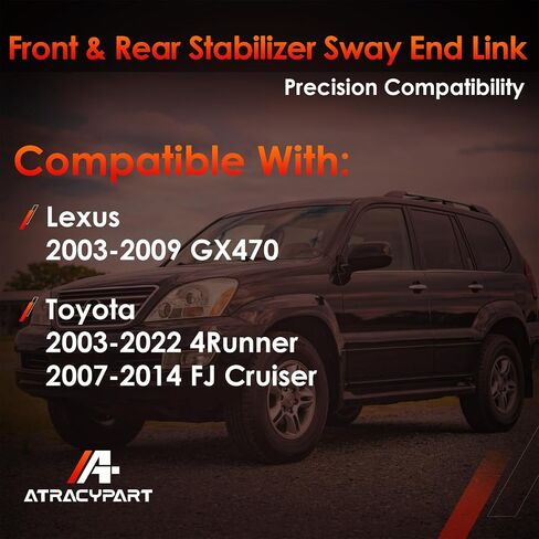 Front Sway Bar Stabilizer Link 2 Pcs Left & Right 4WD｜Replacement For 2003-2018 Lexus GX470 Toyota 4RUNNER FJ Cruiser｜Replace OE#: K90677, K90683 in Saudi Arabia