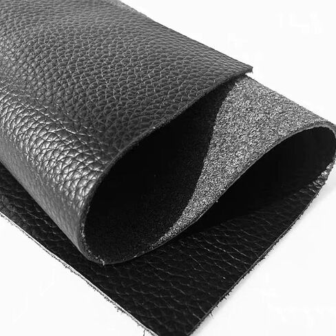 Black Leather, 1.4-2.0mm Thickness for Wallets, Briefcases, Sofa & Stool, Leather Sheets for Crafting (Black lizhiwen16×32 in Kuwait