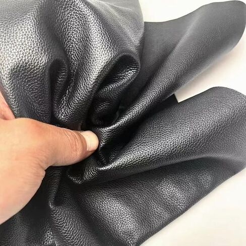 Black Leather, 1.4-2.0mm Thickness for Wallets, Briefcases, Sofa & Stool, Leather Sheets for Crafting (Black lizhiwen16×32 in Kuwait