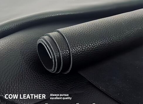 Black Leather, 1.4-2.0mm Thickness for Wallets, Briefcases, Sofa & Stool, Leather Sheets for Crafting (Black lizhiwen16×32 in Kuwait