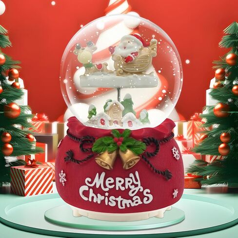 عيد الميلاد الثلج غلوب الفانوس الموسيقي ، كرات الثلج عيد الميلاد مع الموسيقى ، بريق الثلج الثلج الثلج الثلج الإضاءة سانتا كلوز الفانوس in Saudi Arabia