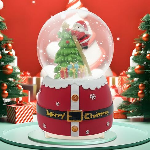 عيد الميلاد الثلج غلوب الفانوس الموسيقي ، كرات الثلج عيد الميلاد مع الموسيقى ، بريق الثلج الثلج الثلج الثلج الإضاءة سانتا كلوز الفانوس in Kuwait