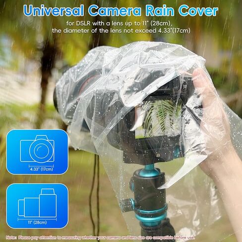 Rain Cover + 12 Slots: 2 Pack Camera Rain Cover with 12 Slots Portable SD MicroSD Memory Card Case in Saudi Arabia