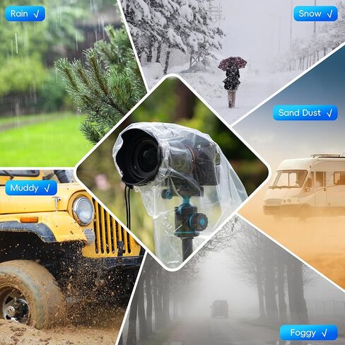 Rain Cover + 12 Slots: 2 Pack Camera Rain Cover with 12 Slots Portable SD MicroSD Memory Card Case in Saudi Arabia