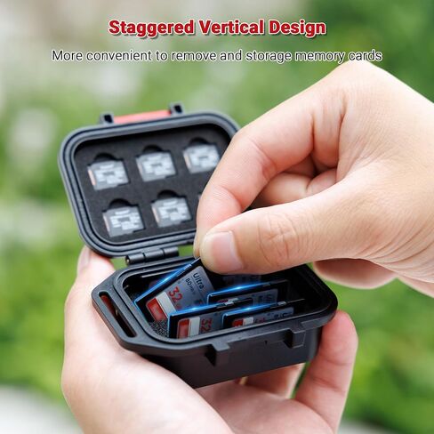 Rain Cover + 12 Slots: 2 Pack Camera Rain Cover with 12 Slots Portable SD MicroSD Memory Card Case in Saudi Arabia
