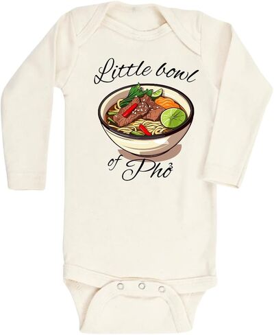 Little Bowl of Pho Vietnamese Food Cute Baby Bodysuit, Kids & Toddler T-Shirt - Funny Outfit for Girls Boys Baby Shower Foodie Tee in Kuwait