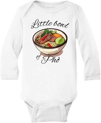 Little Bowl of Pho Vietnamese Food Cute Baby Bodysuit, Kids & Toddler T-Shirt - Funny Outfit for Girls Boys Baby Shower Foodie Tee in Kuwait