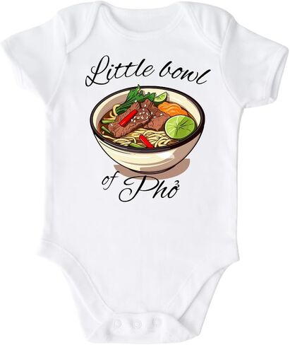 Little Bowl of Pho Vietnamese Food Cute Baby Bodysuit, Kids & Toddler T-Shirt - Funny Outfit for Girls Boys Baby Shower Foodie Tee in Kuwait