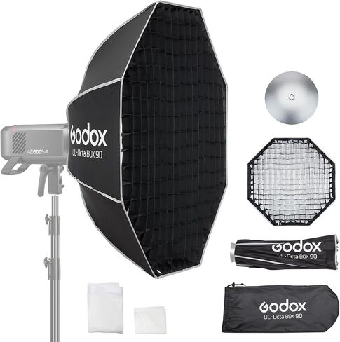 Godox ul 23.62 '' Octagon Softbox Quick release Bowens Mount Smbrella Soft Box with Honeycomb Grid Light Miffusers Carry for Bowens Mount Lights for SmallRig for Neewer for Godox for Godox in Saudi Arabia