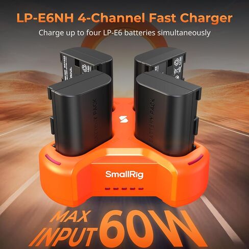 قفص كاميرا SmallRig R6 Mark II لكاميرا Canon وشاحن ذو 4 فتحات لبطارية Canon LP-E6NH in Saudi Arabia