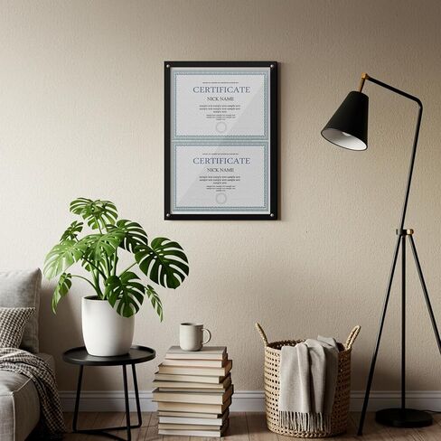14 × 20 إطار دبلوم مزدوج أكريليك لمدة 8.5 × 11 دبلومات ، شهادات ، درجات ، مستندات واضحة جدار جبل إطار الصورة العائمة العائمة. in Saudi Arabia