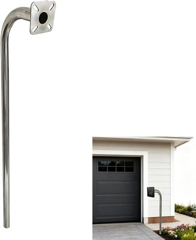 Stainles Steel Gooseneck Pedestal Keypad Stand, Access Control Keypads Mounting Post 5.1"x5.1"x42.5", Universal Gooseneck Pad Mount Pedestal in Saudi Arabia