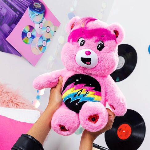 Care Bears - 14 "Rock theme Grumpy Bear - أقحشة متوسطة الحجم - أفخم ناعم وقابل للتطبيق ، حيوان محشو للفتيات والفتيان ، الأعمار 4+ in Kuwait