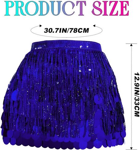Zoestar Mermaid Sequirs Skin Sparkly Fringe Belly Dance Chansts Wave Costume Outfit for Women in Saudi Arabia