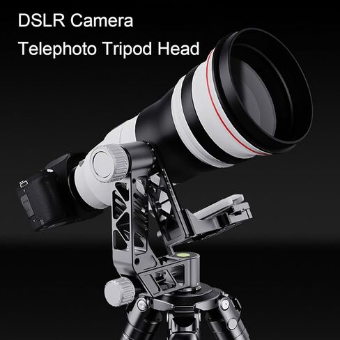 DSLR Camera Tripod Ball Head Plate 360° Rotation 25kg Load Capacity Arca Style Bubble Level Lightweight Yet Strong CNC Craftsmanship in Kuwait