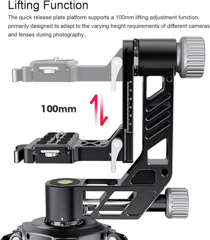 DSLR Camera Tripod Ball Head Plate 360° Rotation 25kg Load Capacity Arca Style Bubble Level Lightweight Yet Strong CNC Craftsmanship in Kuwait