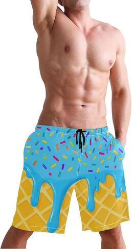 Men's Swim Trunks Quick Dry Swimming Shorts with Mesh Lining and Pocket Pink Christmas Santa Claus Swimsuit Trunks in Saudi Arabia