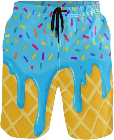 Men's Swim Trunks Quick Dry Swimming Shorts with Mesh Lining and Pocket Pink Christmas Santa Claus Swimsuit Trunks in Saudi Arabia