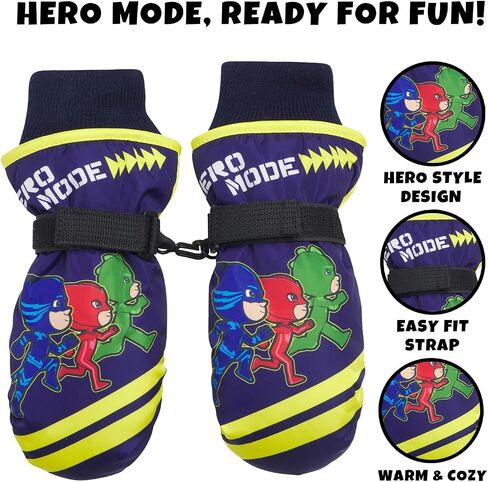 PJ Masks Boys 'Ski Gloves Superhero Superho Ski Gloves أو Mittens (2-7) in Saudi Arabia