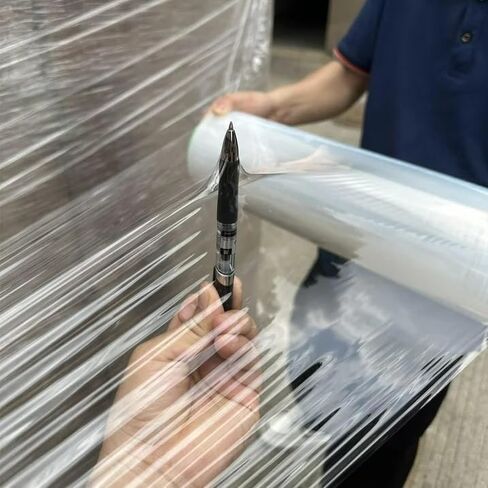 غلاف تمدد ، 4 لفات 1500 قدم × 18 "× 80 فيلم شاق على العمل الشاق ، 7 طبقات 20 ميكرون أكثر سمكا تقلص متينة لتحريك الشحن التعبئة والتغليف لوجستية الخدمات اللوجستية in Kuwait