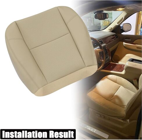 NLQR Driver & Passenger Bottom Presumn Coverts President Leather Black#194 197 197 194 متوافقًا مع Cadillac Escalade متوافق مع Chevy Tahoe Sierra 2007 2008 2008 2010 2012 2013 2014 in Kuwait