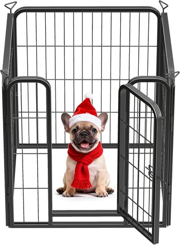 Playpen Dog for Indoor/Outdoor ، 24 inch 8 لوحات جرو Play Pen للداخلية ، الفناء الخلفي ، RV Camping ، قلم تمارين الكلاب الثقيلة للجرو والكلاب الصغيرة in Kuwait