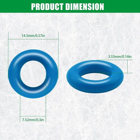 JA & MIU 50 PCS حقن الوقود O-Ring Set ، مجموعة Rebuitor Bue-Ring Blue ، طقم إصلاح عالمي لمختلف طرازات المركبات (7.52 مم × 3.53 مم) in Kuwait