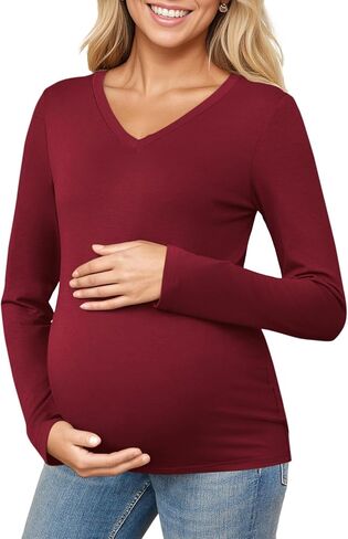 yousify قمم الأمومة النسائية الخامس الأكمام الطويلة ذات الأكمام الخفيفة in Kuwait