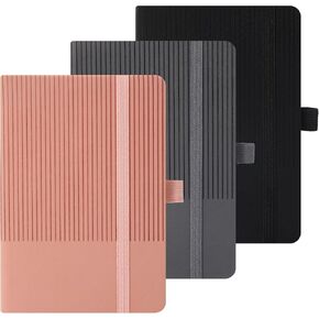 Bobo Rabbit 3 Pack Pocket Journal Notebooks A6 Size Small Mini Notebook for Note the the Grapcover Leather College محكم بها منصات ملاحظات مبطنة للنساء الرجال in Kuwait