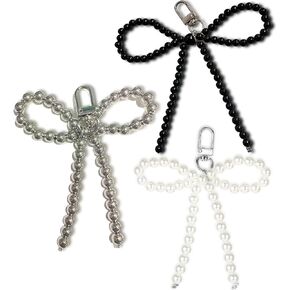 2 PCS Bear Bow keychain ، سحر القلب الفضي ، حقيبة Bowknot على طراز Y2K ومفاتيح السيارات in Kuwait