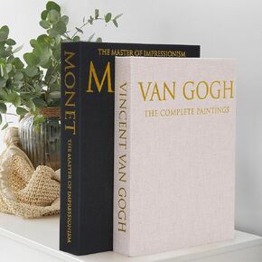 Decorative Book Storage Box Set of 2, Stylish Decorative Books, Linen Faux Book Storage Box for Bookshelf, Coffee Tables, Home Decor, Beige in Kuwait